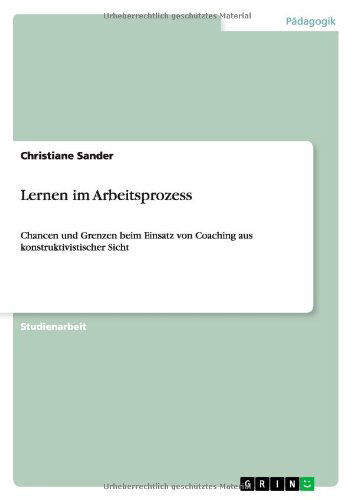 Cover for Sander · Lernen im Arbeitsprozess (Book) [German edition] (2011)