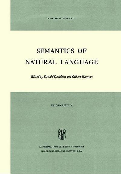 Cover for D Davidson · Semantics of Natural Language - Synthese Library (Pocketbok) [2nd ed. 1972 edition] (1973)