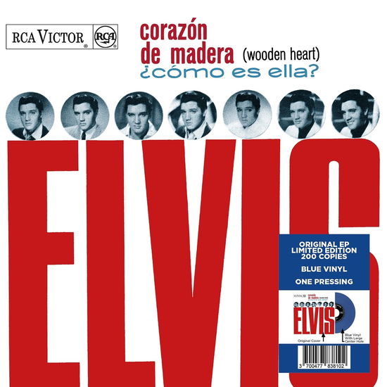 Cover for Elvis Presley · Corazón De Madera (Blue Vinyl) (7&quot;) [Limited edition] (2024)