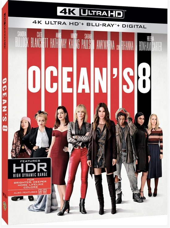 Cover for Rihanna,cate Blanchett,helena Bonham Carter,sandra Bullock,anne Hathaway · Ocean's Eight (Blu-ray 4k Ultra Hd+blu-ray) (Blu-Ray) (2018)