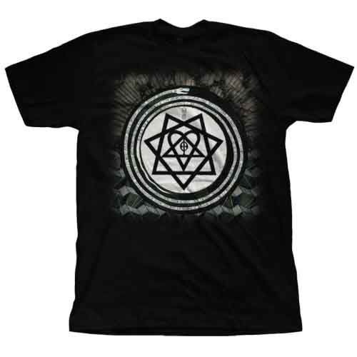 HIM Unisex T-Shirt: Album Symbols (Black) - Him - Produtos - ROFF - 5055295361102 - 22 de julho de 2013