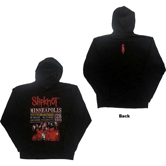 Slipknot Unisex Pullover Hoodie: Minneapolis '09 (Back Print) - Slipknot - Produtos -  - 5056561005102 - 