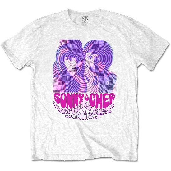 Sonny & Cher Unisex T-Shirt: Westbury Music Fair - Sonny & Cher - Merchandise -  - 5056561047102 - 