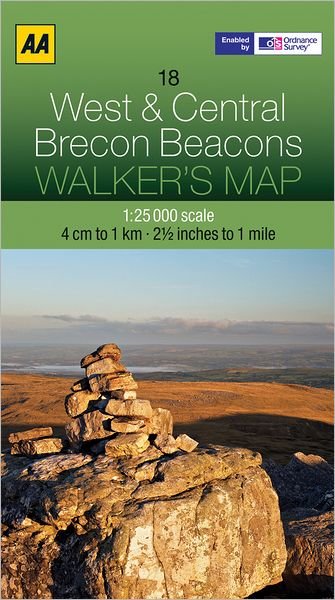 Cover for AA Publishing · West and Central Brecon Beacons - Walker's Map (Landkart) (2012)