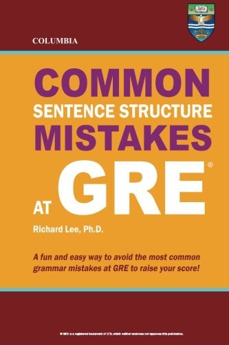 Cover for Richard Lee Ph.d. · Columbia Common Sentence Structure Mistakes at Gre (Taschenbuch) (2012)