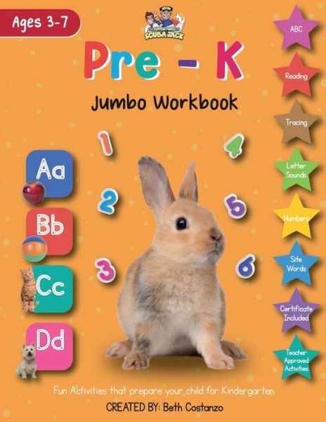 Pre-K Jumbo Workbook - Beth Costanzo - Books - The Adventures of Scuba Jack Publishers - 9781087993102 - October 30, 2022