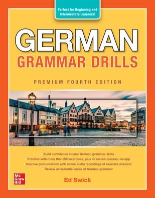 Cover for Ed Swick · German Grammar Drills, Premium Fourth Edition (Paperback Book) (2022)