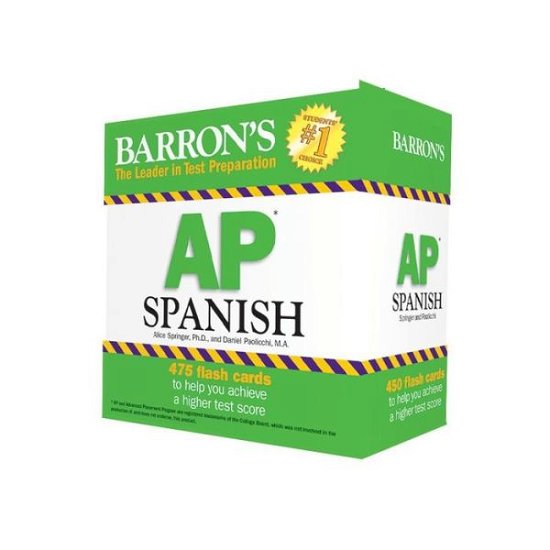Cover for Daniel Paolicchi · AP Spanish Flashcards, Second Edition: Up-to-Date Review and Practice + Sorting Ring for Custom Study - Barron's AP Prep (Flashcards) [Second edition] (2016)