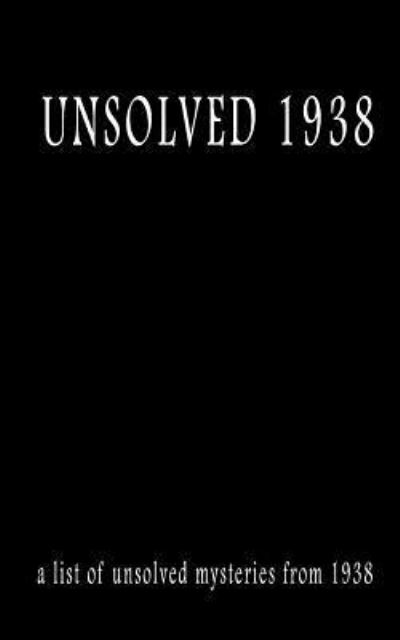 Cover for Pat Finn · Unsolved 1938 (Pocketbok) (2018)