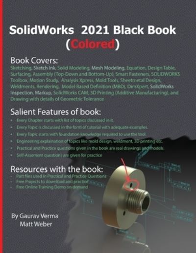 Cover for Gaurav Verma · SolidWorks 2021 Black Book (Taschenbuch) [Coloured edition] (2020)