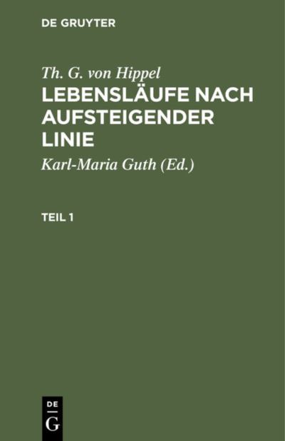 Cover for Karl-Maria Guth · Th. G. Von Hippel (N/A) (1901)