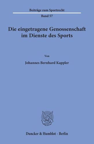 Cover for Kappler · Die eingetragene Genossenschaft (Buch) (2020)