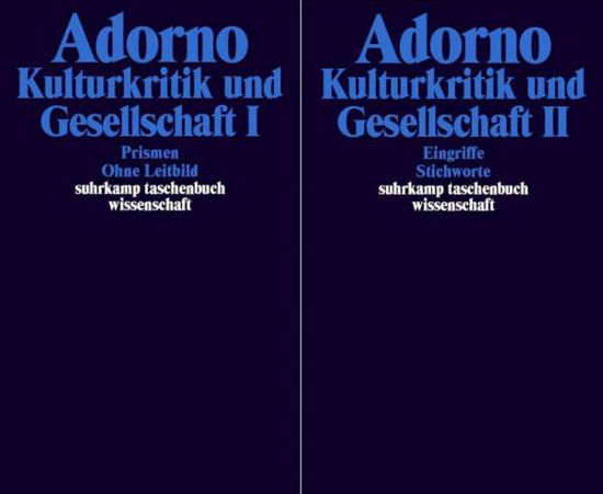 Suhrk.TB.Wi.1710 Adorno.Kulturkritik - Theodor W. Adorno - Boeken -  - 9783518293102 - 