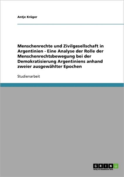 Cover for Krüger · Menschenrechte und Zivilgesellsc (Book) [German edition] (2013)