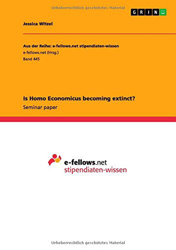 Cover for Witzel · Is Homo Economicus becoming exti (Book) [Estonian edition] (2013)