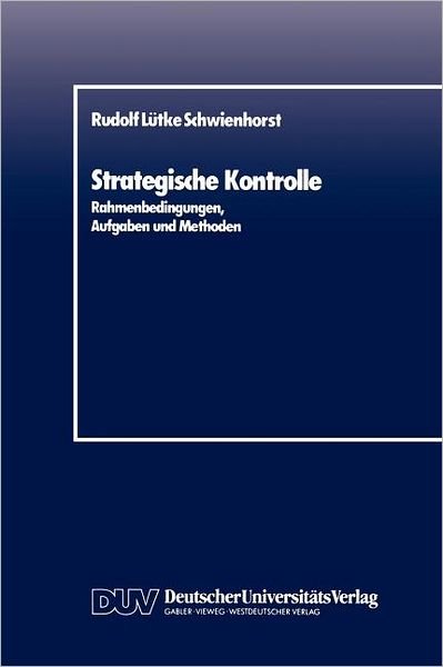 Cover for Rudolf Lutke Schwienhorst · Strategische Kontrolle (Paperback Book) [1989 edition] (1989)