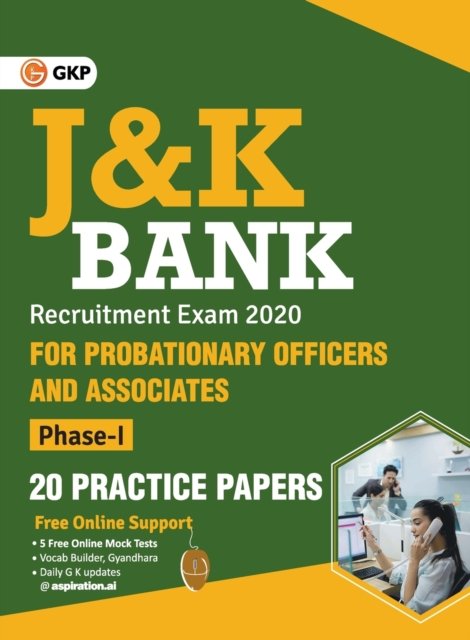 J & K Bank 2020 Probationary Officers & Associates Ph I - 20 Practice Papers - Gkp - Kirjat - GK Publications - 9789390187102 - sunnuntai 13. joulukuuta 2020