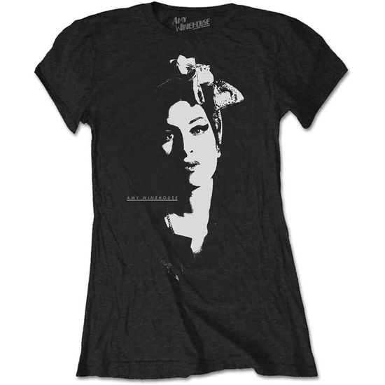 Amy Winehouse Ladies T-Shirt: Scarf Portrait - Amy Winehouse - Koopwaar - Bravado - 5055979992103 - 