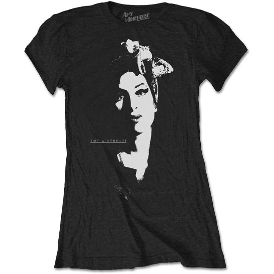 Amy Winehouse Ladies T-Shirt: Scarf Portrait - Amy Winehouse - Koopwaar - Bravado - 5055979992103 - 