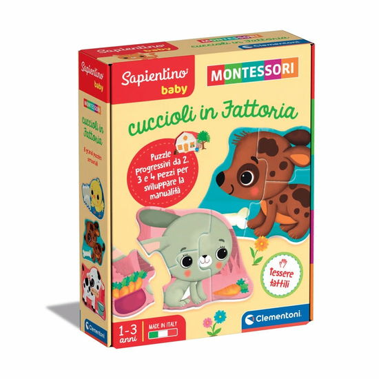 Clementoni: Sapientino Baby Educativo Made In Italy Montessori Baby Cuccioli In Fattoria - Clementoni - Merchandise - Clementoni - 8005125164103 - 