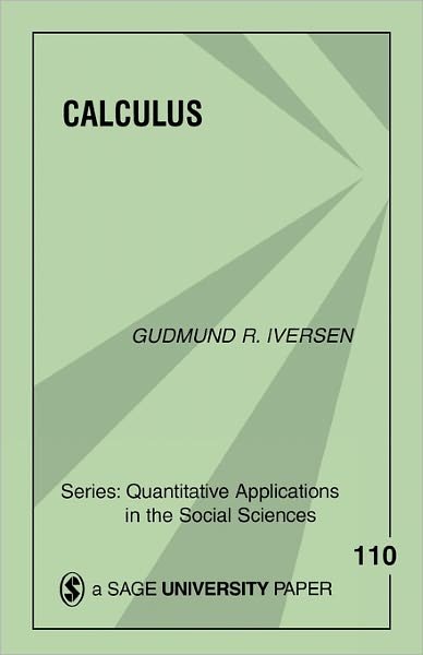 Cover for Gudmund R. Iversen · Calculus - Quantitative Applications in the Social Sciences (Paperback Book) (1996)