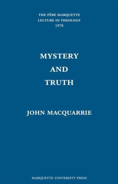 Cover for John Macquarrie · Mystery and Truth (Paperback Book) (1970)