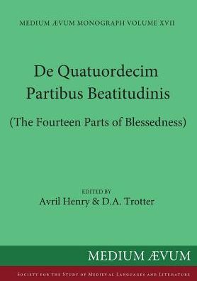 Cover for Anselm of Canterbury · De quatuordecim partibus beatitudinis = (Buch) (1994)