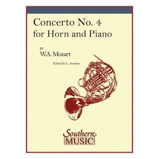 Cover for Wolfgang Amadeus Mozart · Concerto No 4, K495 (Buch) (1961)