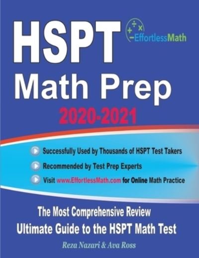 Cover for Ava Ross · HSPT Math Prep 2020-2021 (Paperback Book) (2020)