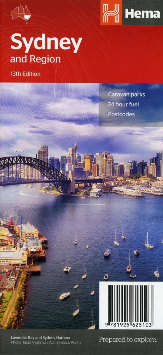 Cover for Hema Maps · Sydney &amp; region handy (Map) (2018)