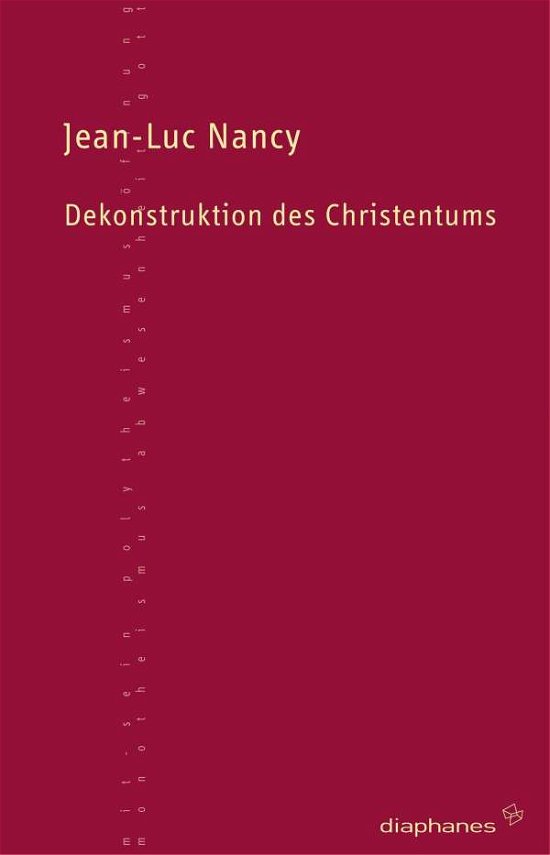 Cover for Nancy · Dekonstruktion d.Christent.1 (Book)