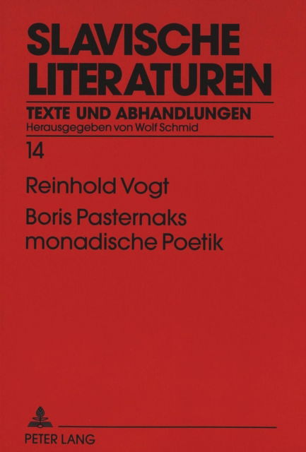 Cover for Vogt Reinhold Vogt · Boris Pasternaks monadische Poetik (Paperback Book) (1997)