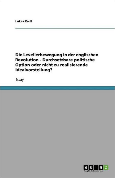 Cover for Kroll · Die Levellerbewegung in der engli (Book) [German edition] (2012)