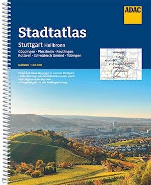 Cover for ADAC Stadtatlas Stuttgart, Heilbronn 1:20.000 (Book) (2022)