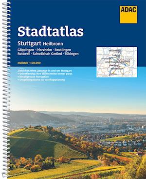 Cover for ADAC Stadtatlas Stuttgart, Heilbronn 1:20.000 (Bok) (2022)