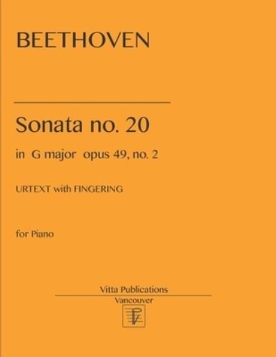 Cover for Ludwig van Beethoven · Beethoven Sonata no. 20 in G major (Paperback Book) (2020)