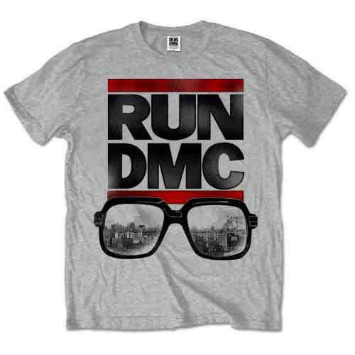 Cover for Run DMC · Run DMC Unisex T-Shirt: Glasses NYC (Grey) (T-shirt) [size M] [Grey - Unisex edition] (2015)