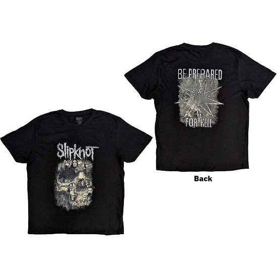 Slipknot Unisex T-Shirt: Skull Group (Back Print) - Slipknot - Merchandise - Bravado - 5055979937104 - 