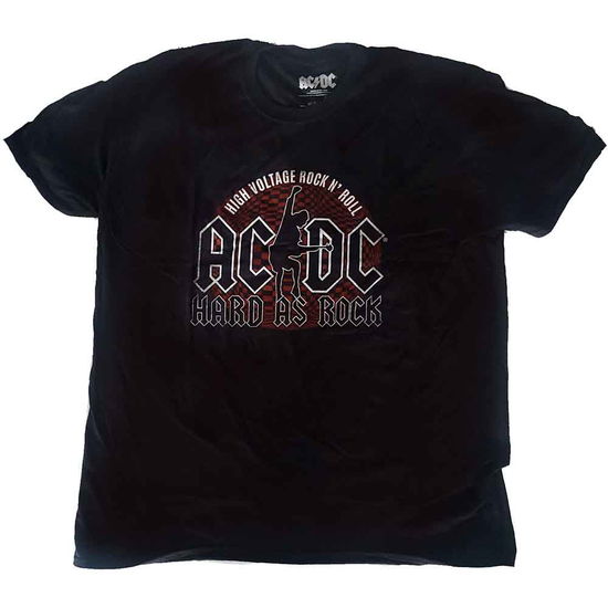 Cover for AC/DC · AC/DC Unisex T-Shirt: Hard As Rock (Black) (T-shirt) [size L] [Black - Unisex edition] (2019)