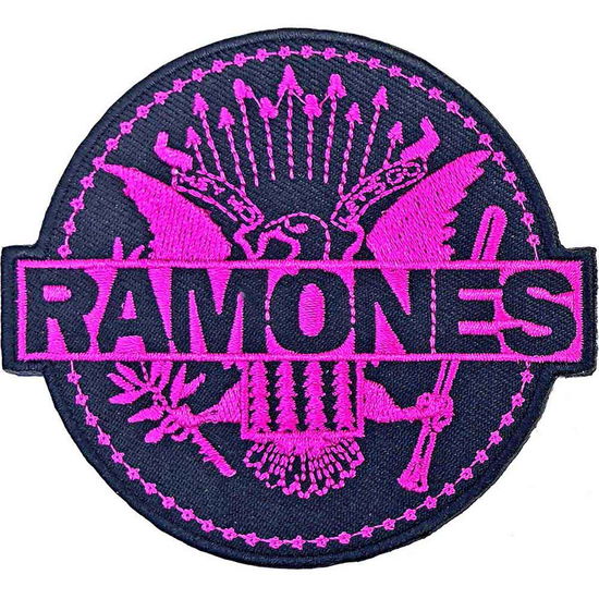 Ramones Woven Patch: Pink Seal (Standard) - Ramones - Produtos -  - 5056368642104 - 