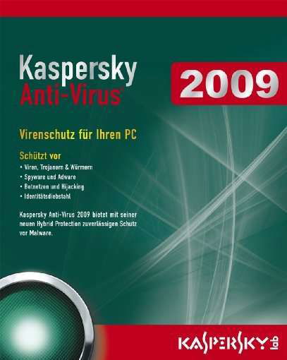 Kaspersky Anti-Virus 2009 - Pc - Outro -  - 5060037895104 - 6 de junho de 2008