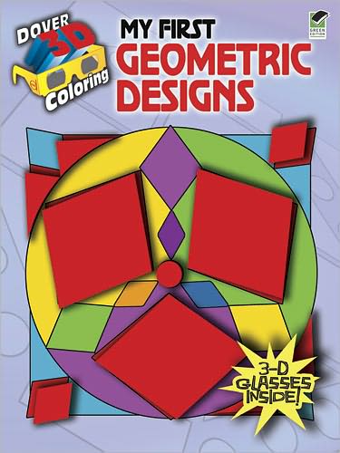 Cover for Anna Pomaska · 3-D Coloring - My First Geometric Designs - Dover 3-D Coloring Book (Paperback Book) [Green edition] (2011)