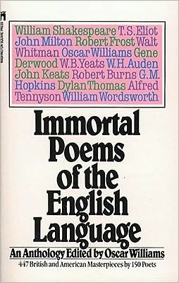 Cover for Oscar Williams · Immortal Poems of the English Language (Paperback Book) [Reprint edition] (1983)