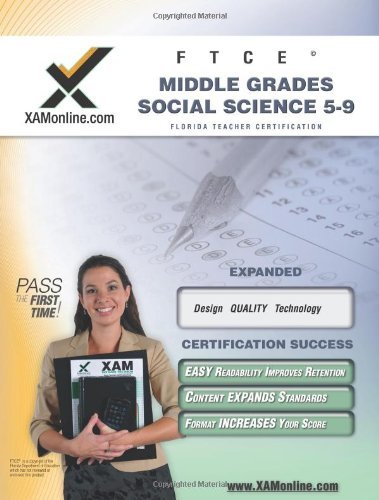 Cover for Sharon Wynne · Ftce Middle Grades Social Science 5-9 Teacher Certification Test Prep Study Guide (Xam Ftce) (Paperback Book) (2009)