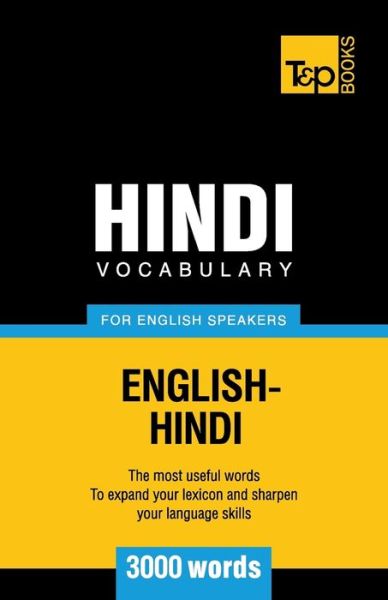 Cover for Andrey Taranov · Hindi vocabulary for English speakers - 3000 words - American English Collection (Paperback Book) (2016)
