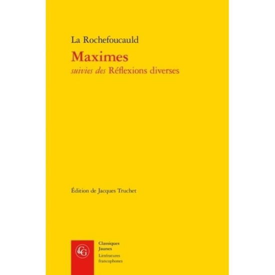 Cover for La Rochefoucauld · Maximes (Paperback Book) (2018)