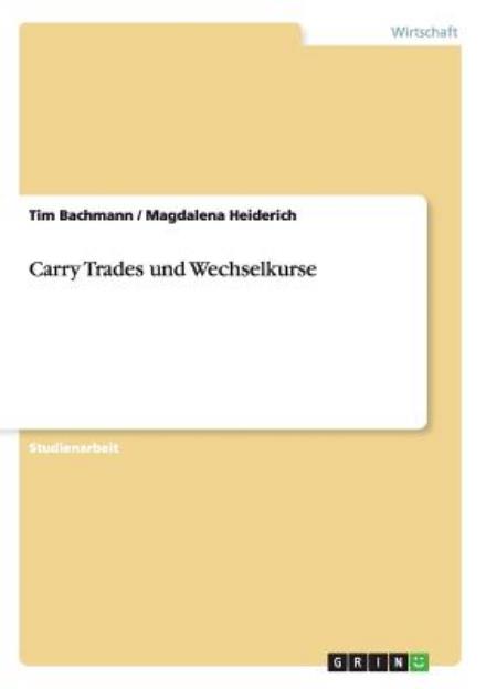 Cover for Bachmann · Carry Trades und Wechselkurse (Book) [German edition] (2011)