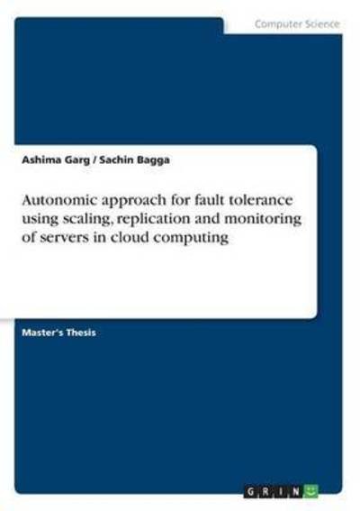 Cover for Garg · Autonomic approach for fault toler (Bok) (2016)