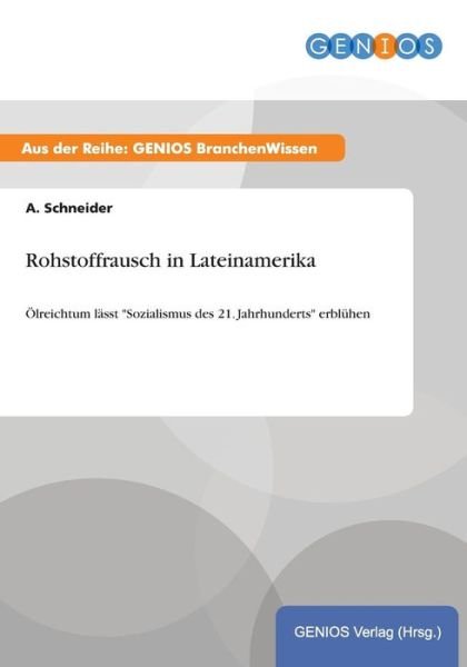 Cover for A Schneider · Rohstoffrausch in Lateinamerika (Pocketbok) (2015)