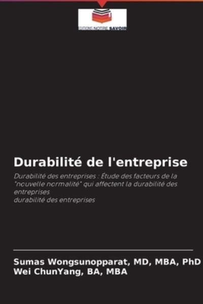 Cover for Mba Wongsunopparat · Durabilite de l'entreprise (Paperback Book) (2021)